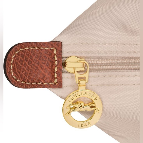 Longchamp Medium Le Pliage Nylon Shoulder Tote Navy or Black and Paper - Picture 15 of 16